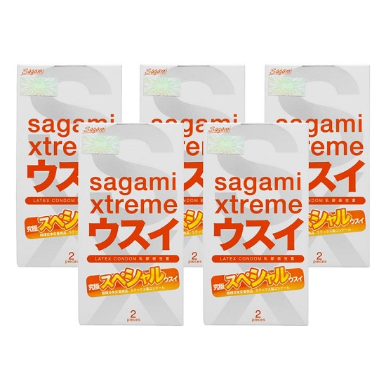 bao cao su sagami xtreme super thin 2 miếng